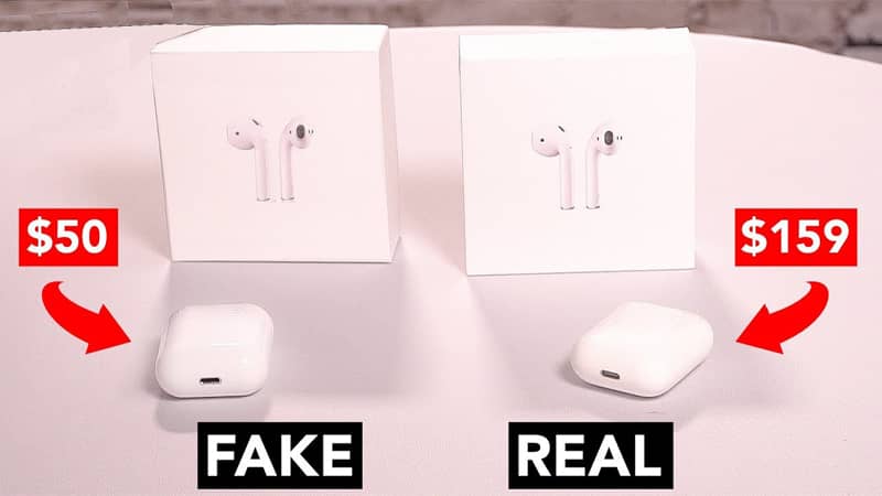 real vs fake airpods